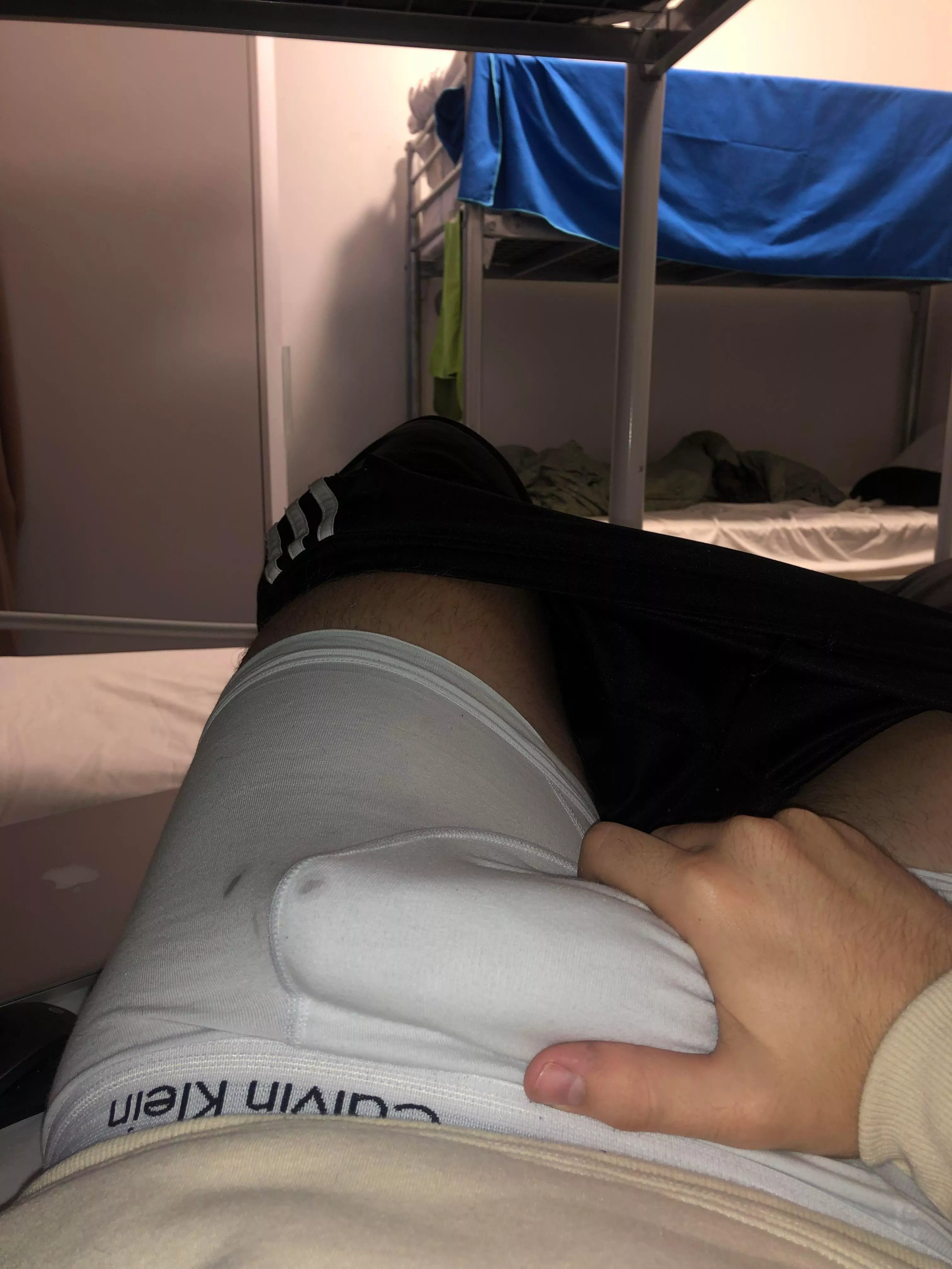 Repost but…my hostel roommate finally left. Was watching porn while he was in the room and started to leak posted by hornyt28