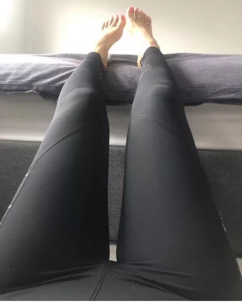 Resting the feet after exercising. Who wants a sniff? by Sexyfeetgirl__