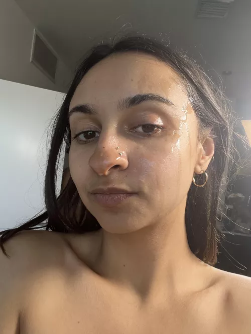 Right after a double facial with two men 🥰 I ate a lot of it before the photo by HaileyRose_