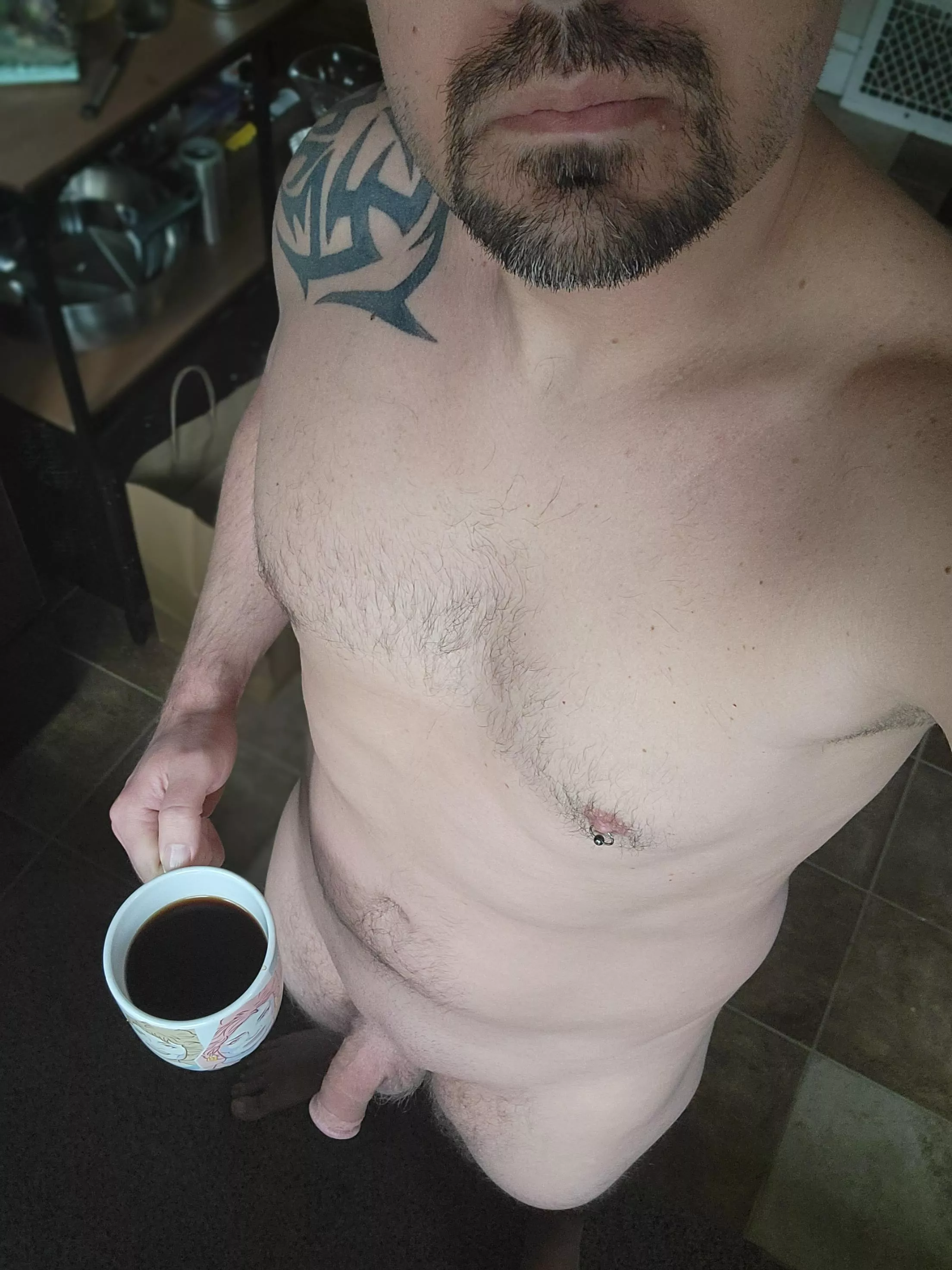 Rise and shine! Cock and coffee is ready! posted by allnaturalself