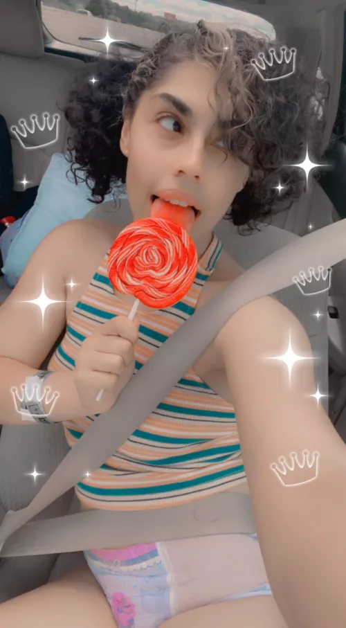 Roadtrip with Daddy 🥰 no pants just pull ups 😊 by x_D1ap3rbunny_x