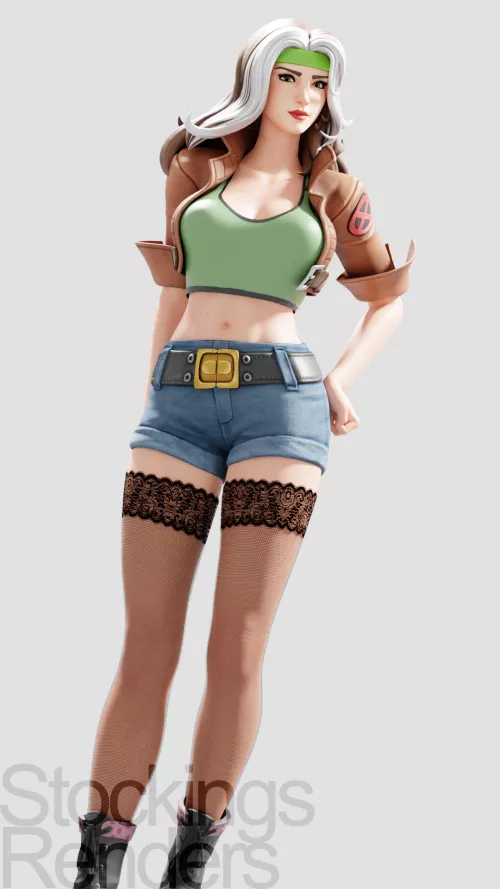 Rogue (StockingsRenders) [X-Men, Marvel] by Kuro-Oji