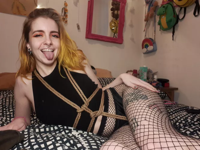 Rope and fishnets 🖤🔥 by Spacegirlprincess