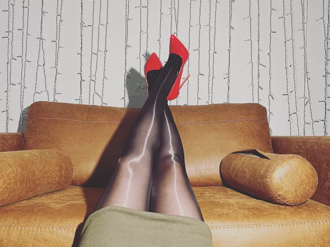 Rub on my legs in these shiny pantyhose? 🥺 by Princess-Lillith