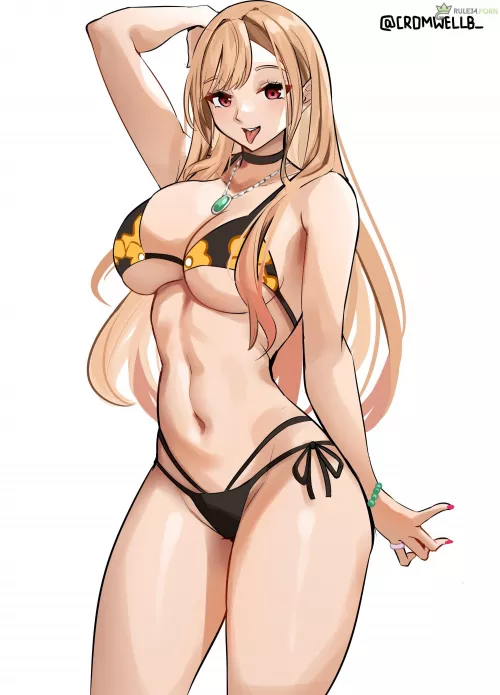 Rule 34 - 1girls 2022 abs arm up belly bikini bikini bottom bikini [Sono Bisque Doll Wa Koi Wo Suru] by EmilyRusselldPE