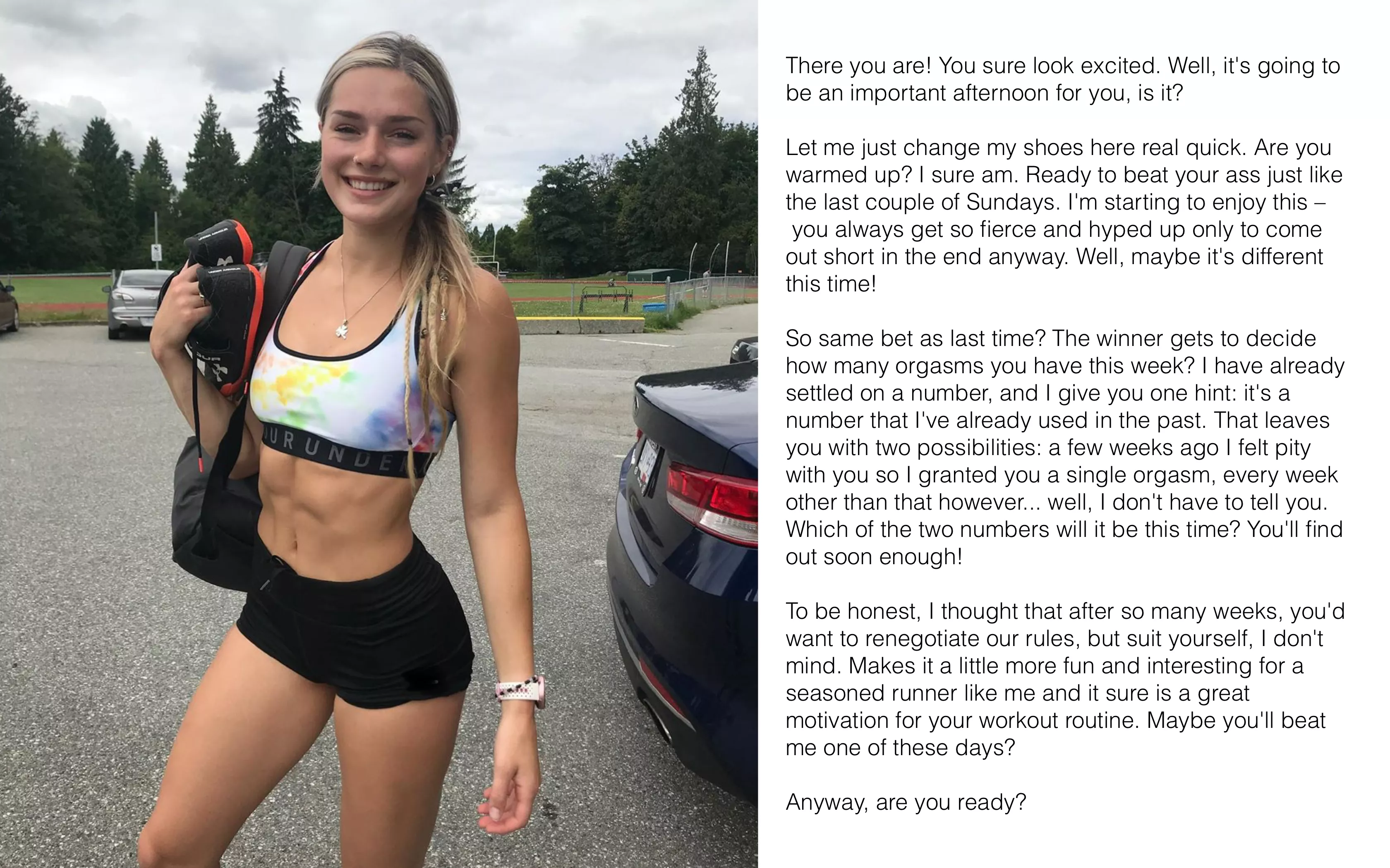 Running bet posted by Friedes_Evil_Twinsis