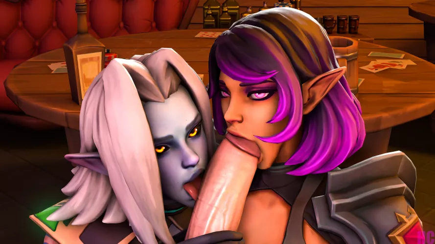 Saati and Skye share a hit contract at the pub (HC) by gifsundgirls