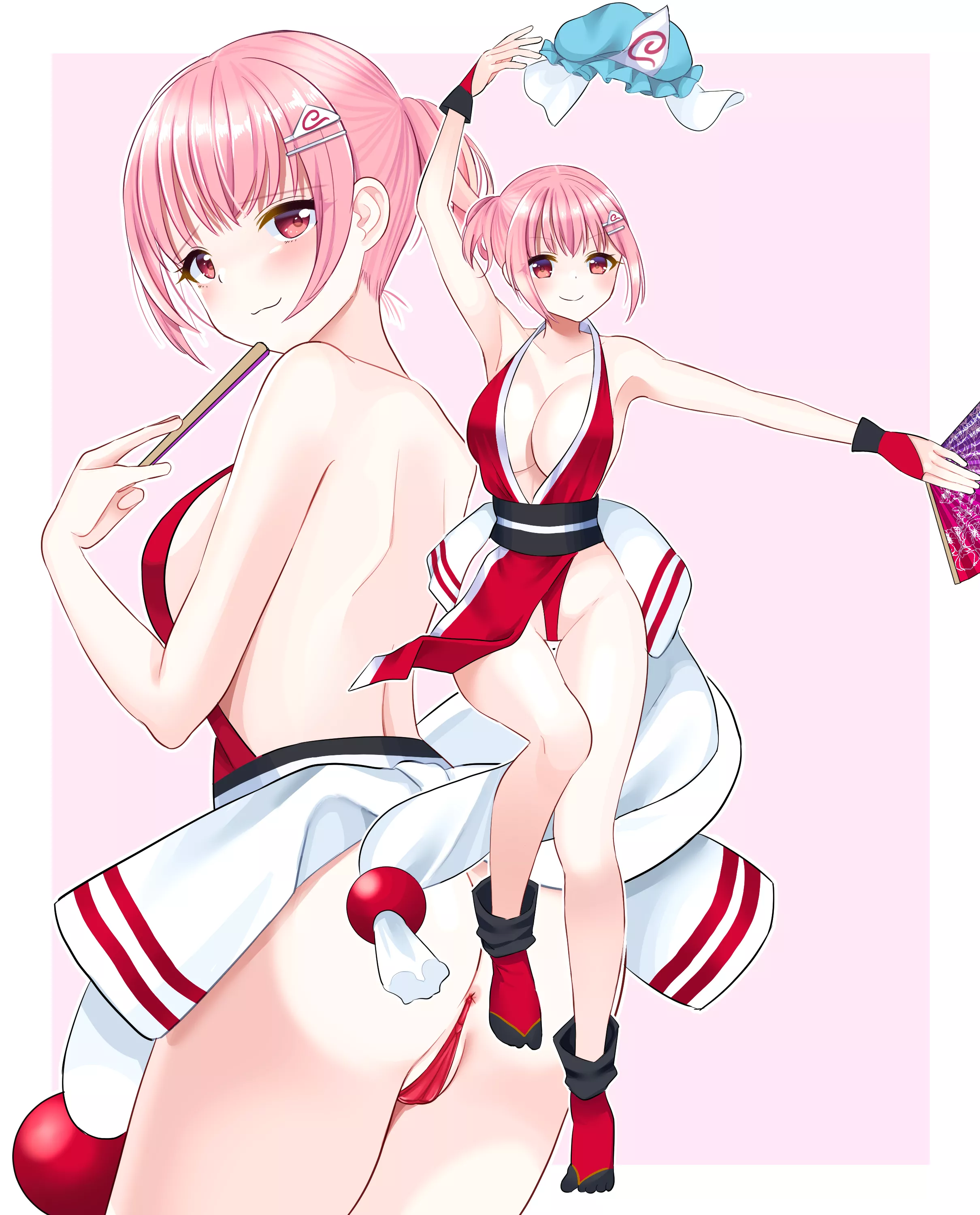 Saigyouji Yuyuko Anal Wear Cosplay Shiranui Mai posted by sequence_string