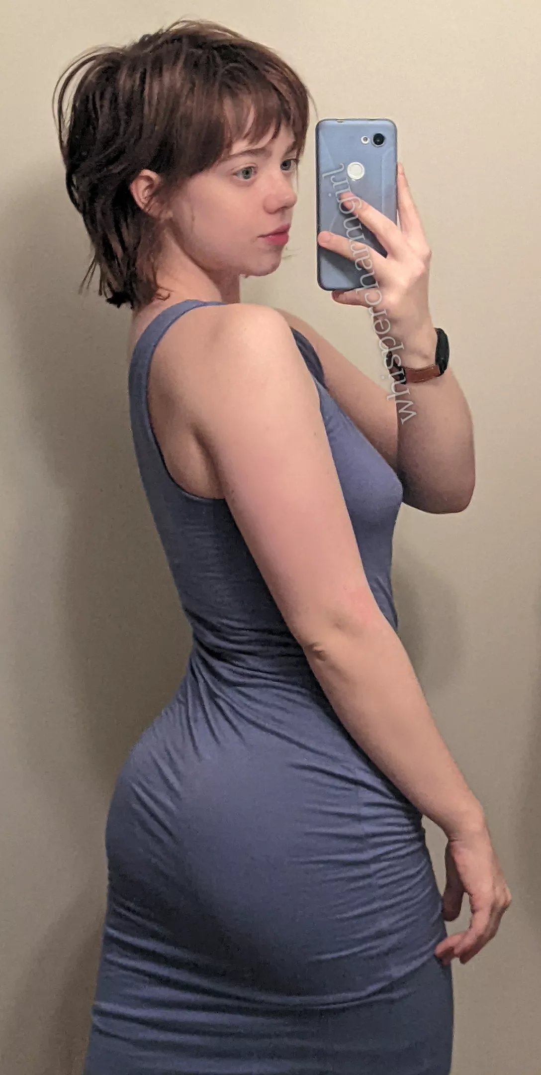 Same blue dress, new haircut to go with it, what do you think? ❤️☺️ (20F) posted by WhisperCharmGirl