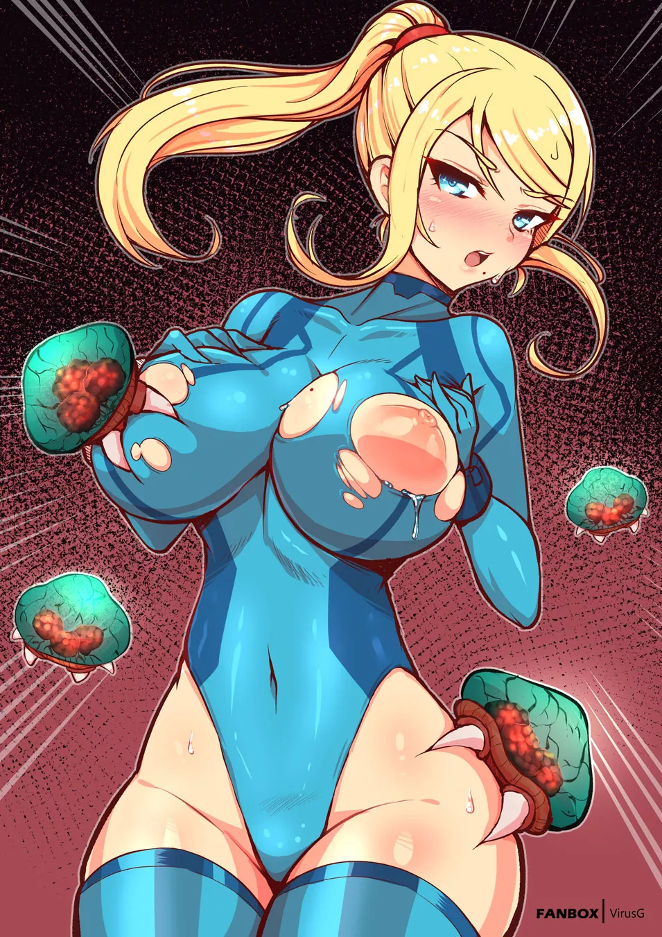 Samus Attacked By Metroids posted by kinkykat977