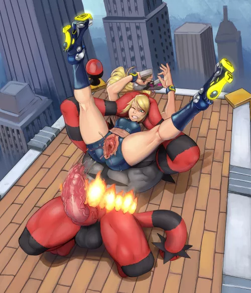 Samus dominated by Incineroar (KABOSxART) by ObserveAndHerve