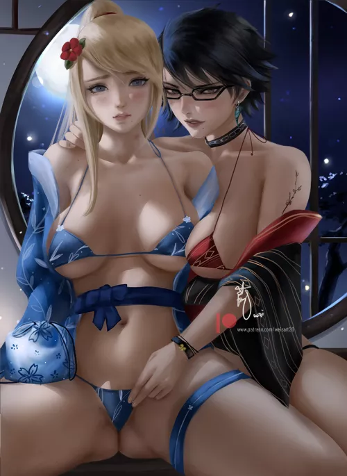 Samus X Bayonetta by Terran117