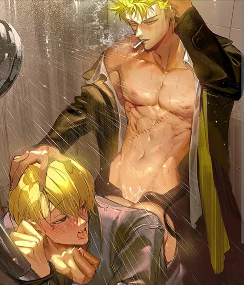 Sanji loves it when Zoro pounds him silly (One Piece) by AlbertMendez442