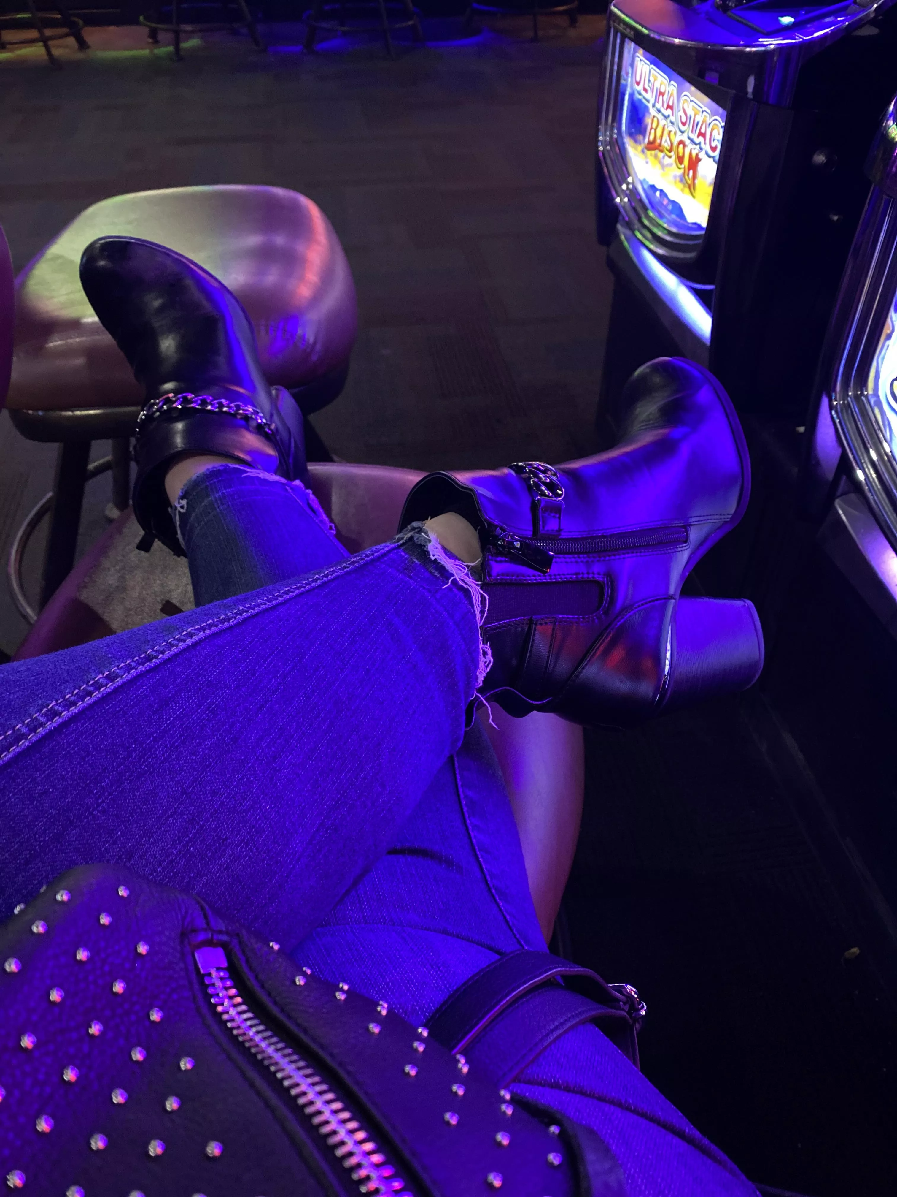 Saw my EX at the casino last night after the party, his jaw was on the floor. I wonder what he was thinking….. What do you guys think??? posted by LickPollysBoots
