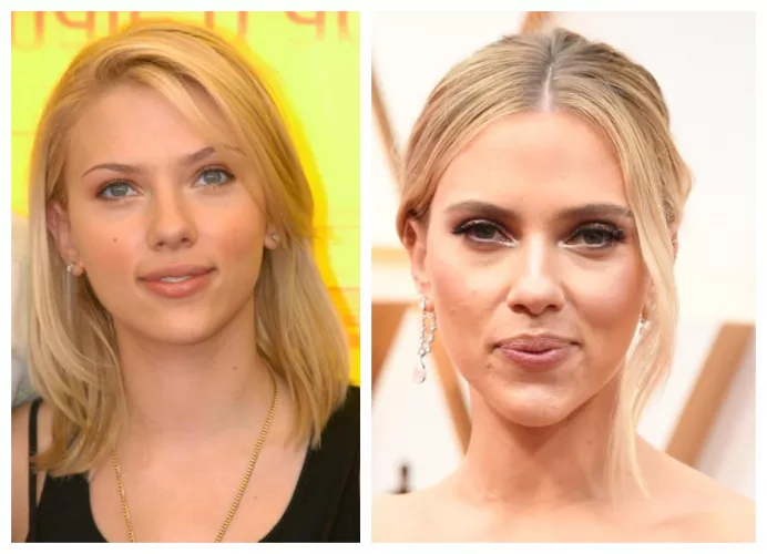 Scarlett Johansson at 19 and 35 by cor0094