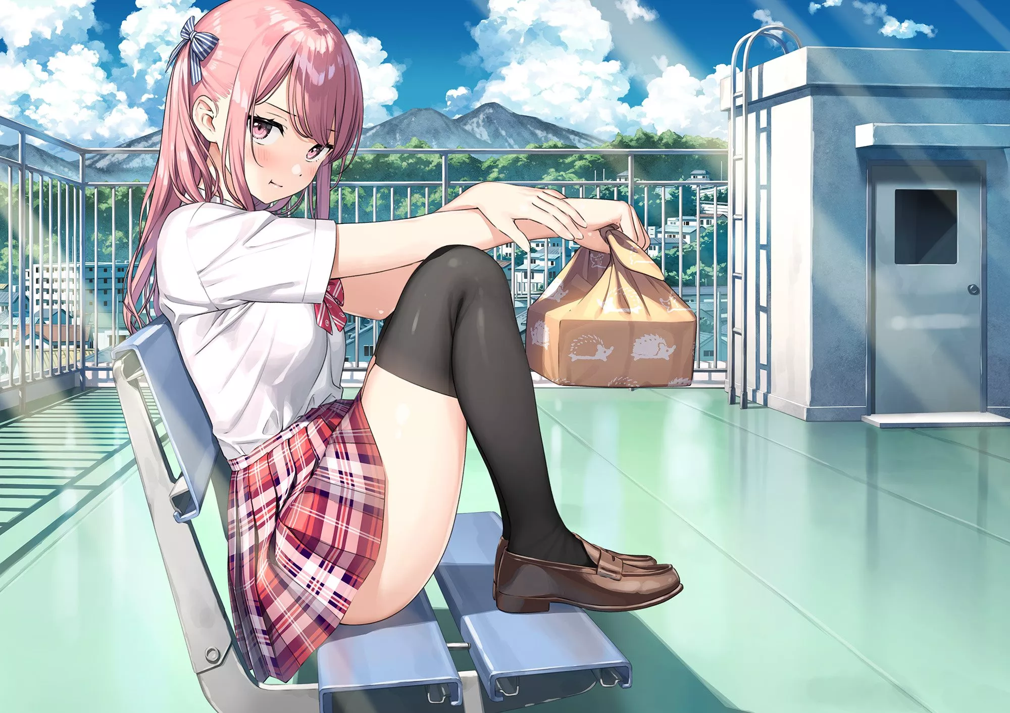 School Rooftop [Original] by (kantoku) posted by Faoovo