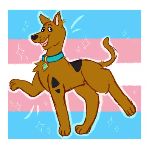 Scooby Doo said ♥ TRANS RIGHTS ♥ (art by me!) by furrymilking