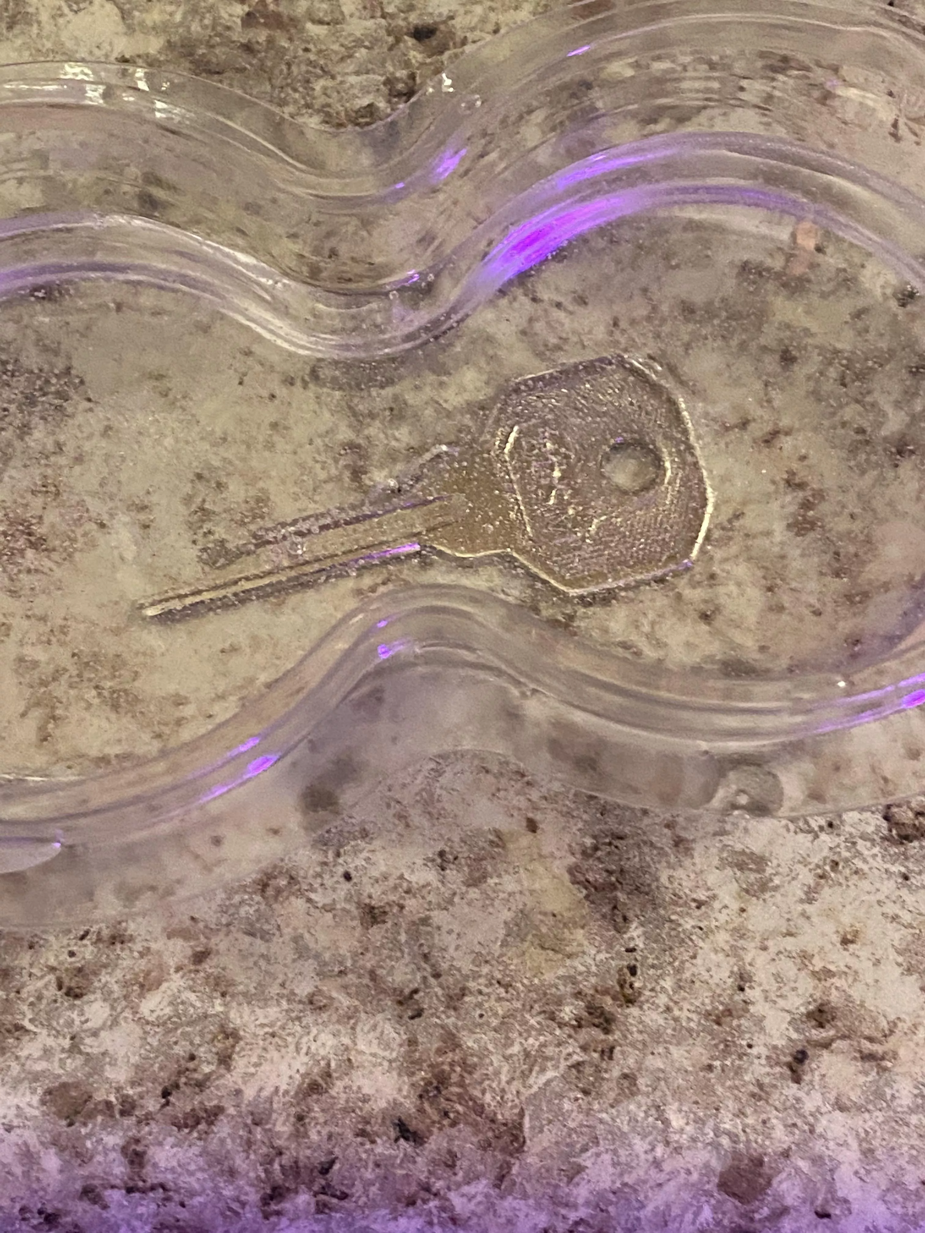 Sealed the spare key in epoxy resin posted by WifesProperty2021