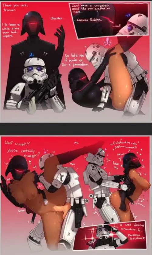 Second sister rewards a particular stormtrooper (justrube) [starwars] by Karendestroyer18