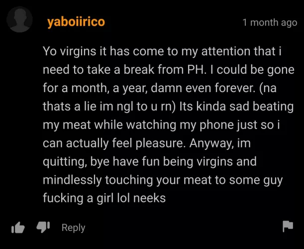 see ya later virgin by How2be_A_Cuck101