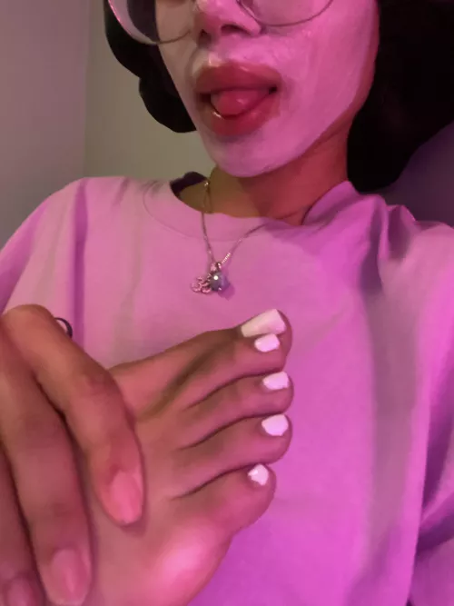 self care && pretty white toes <3 by jadekisses