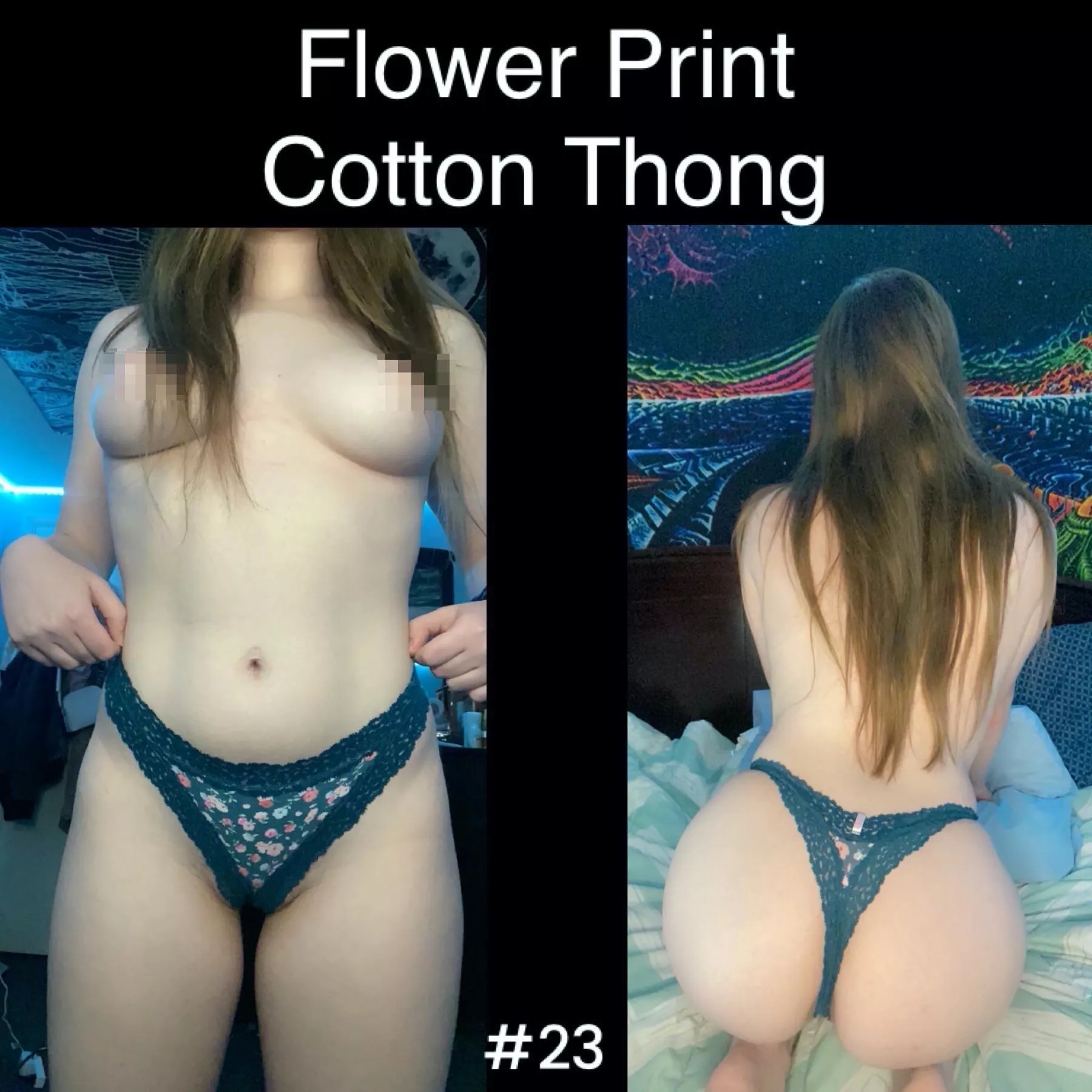 [selling] flower print cotton thong! 🌸 24hr wear $25 check out my reviews on my pinned post😊 posted by keyboardsneakers