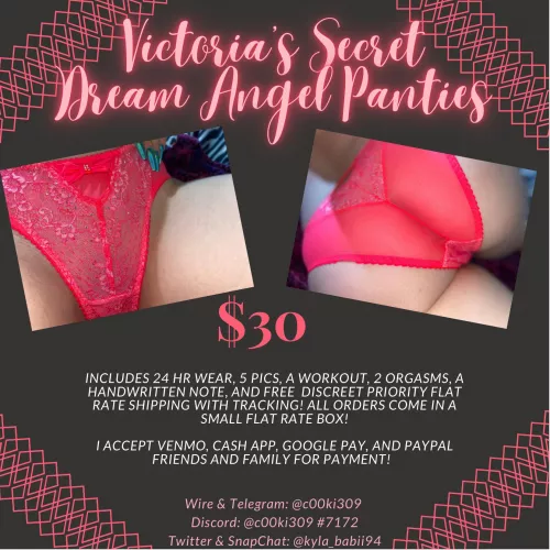 [selling] these are on me right now, getting soaking wet and creamy! Tracking included with discreet shipping! $30 for one pair or $45 for two! by c00ki309