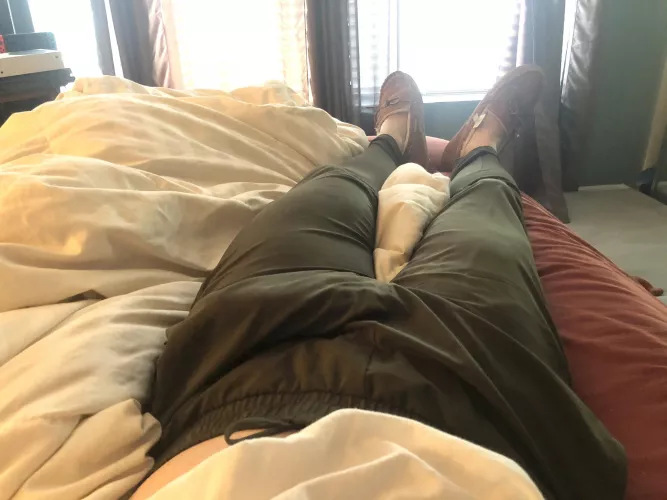 Semi hard laying in bed by Captain__Eggplant