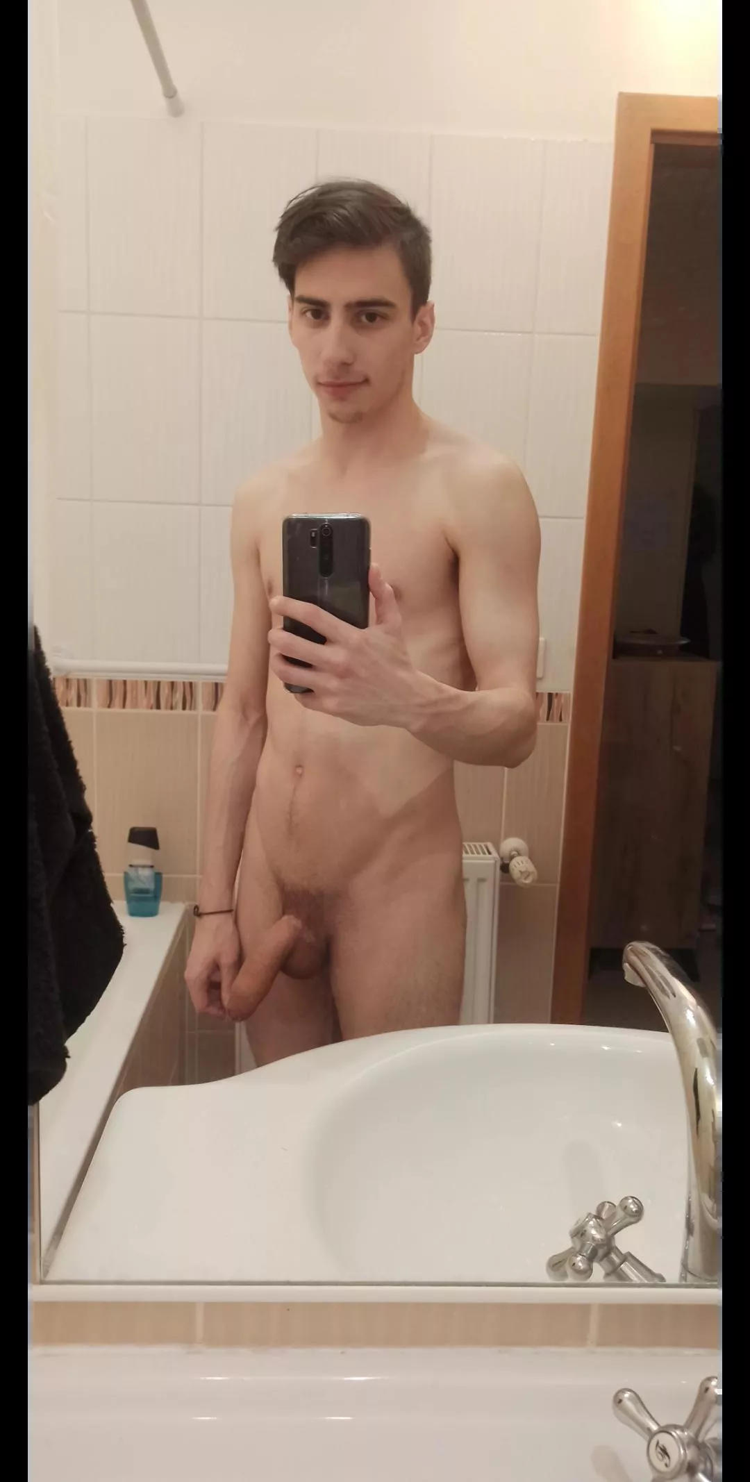 Semi-hard dicks at the bottom of the 