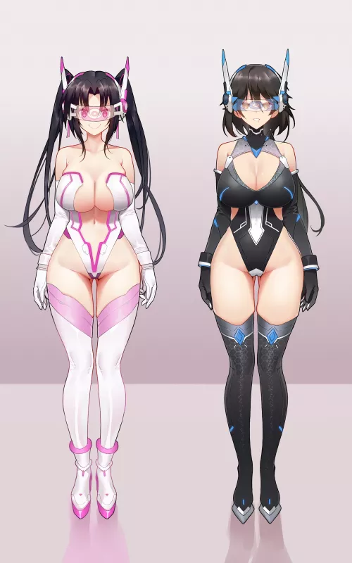 Serafall Leviathan And Chifuyu Orimura Cyber Suits (Ninai) [ Infinite Stratos/ High School dxd] by sequence_string