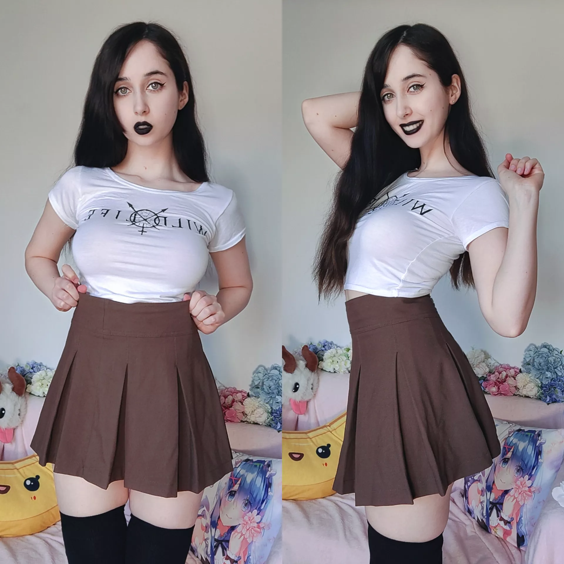 serious or smily goth gf? posted by GumihoCosplay