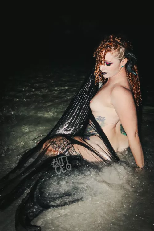 Serving those tattooed dark mermaid vibes! by Naughtyjinjer