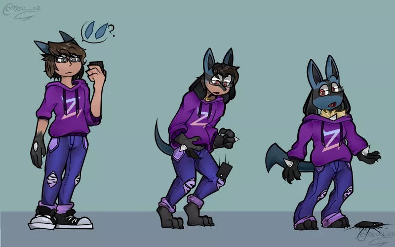 (SFW) M Human to M Lucario by my good friend @Meu_Loz by DayNo2094