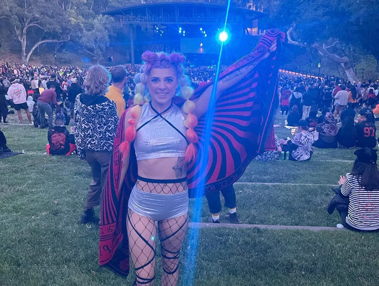 [SFW] my hair is purple, but the only one at the rave with rainbow heheh posted by randapanda423