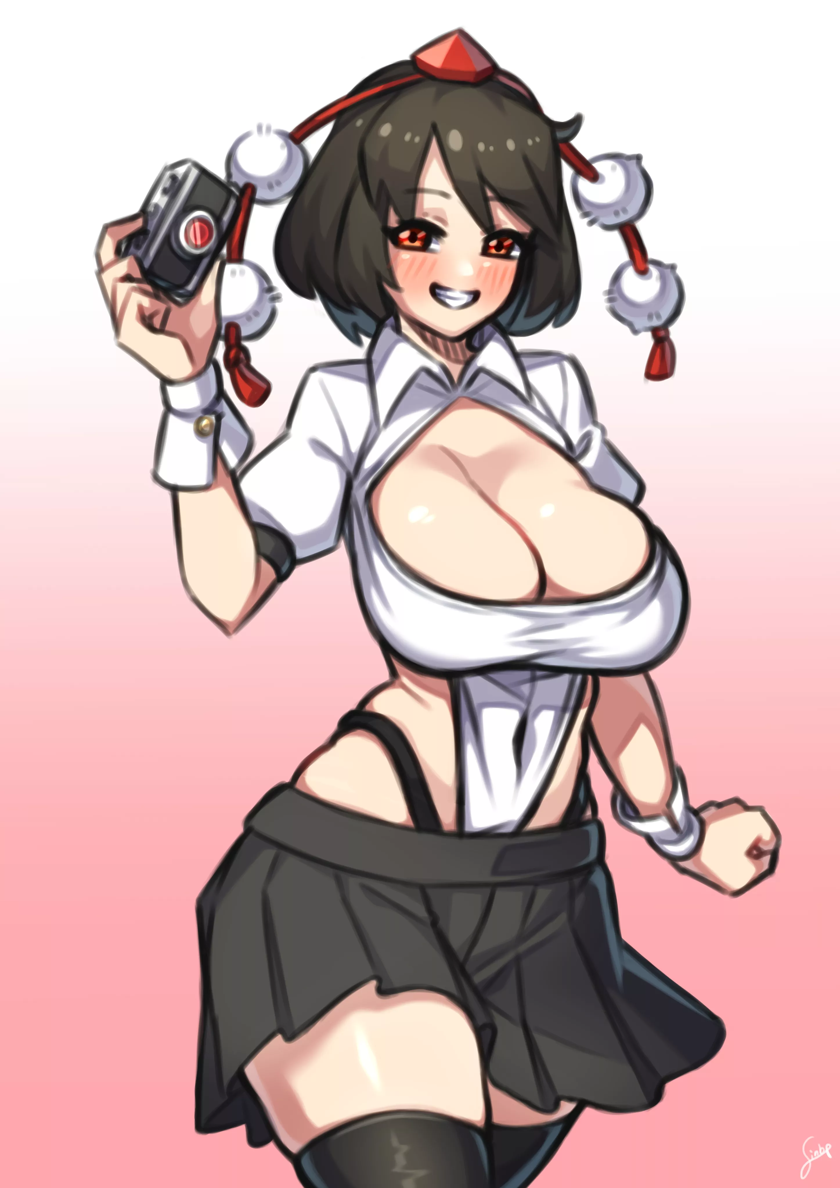 Shameimaru Aya Leotard Grin (Koohiitei Shinbo ) [Touhou] posted by sequence_string