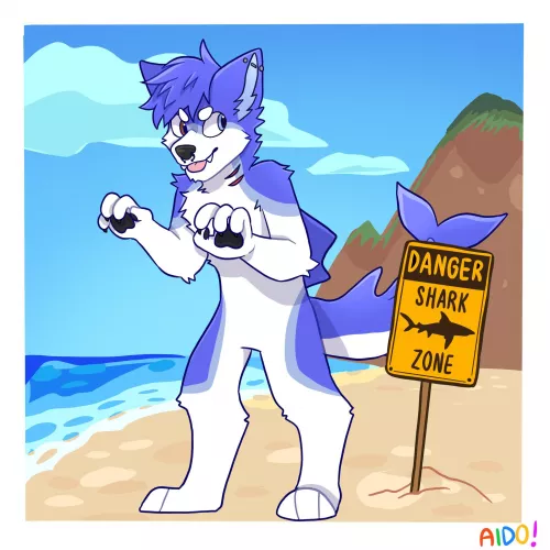 Shark zone (art I made for @sharktalezz on Instagram) by AidoGator