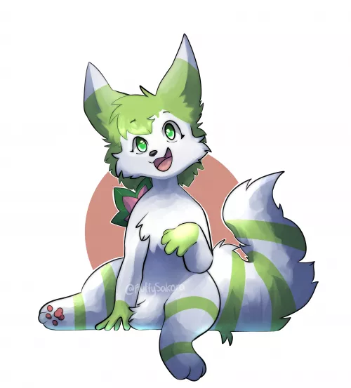 Shaymin + Furret Hybrid! (Art By Me) by FluffySakora