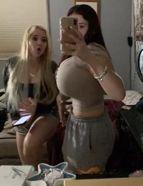 She can’t believe how huge they are posted by yassjobbs