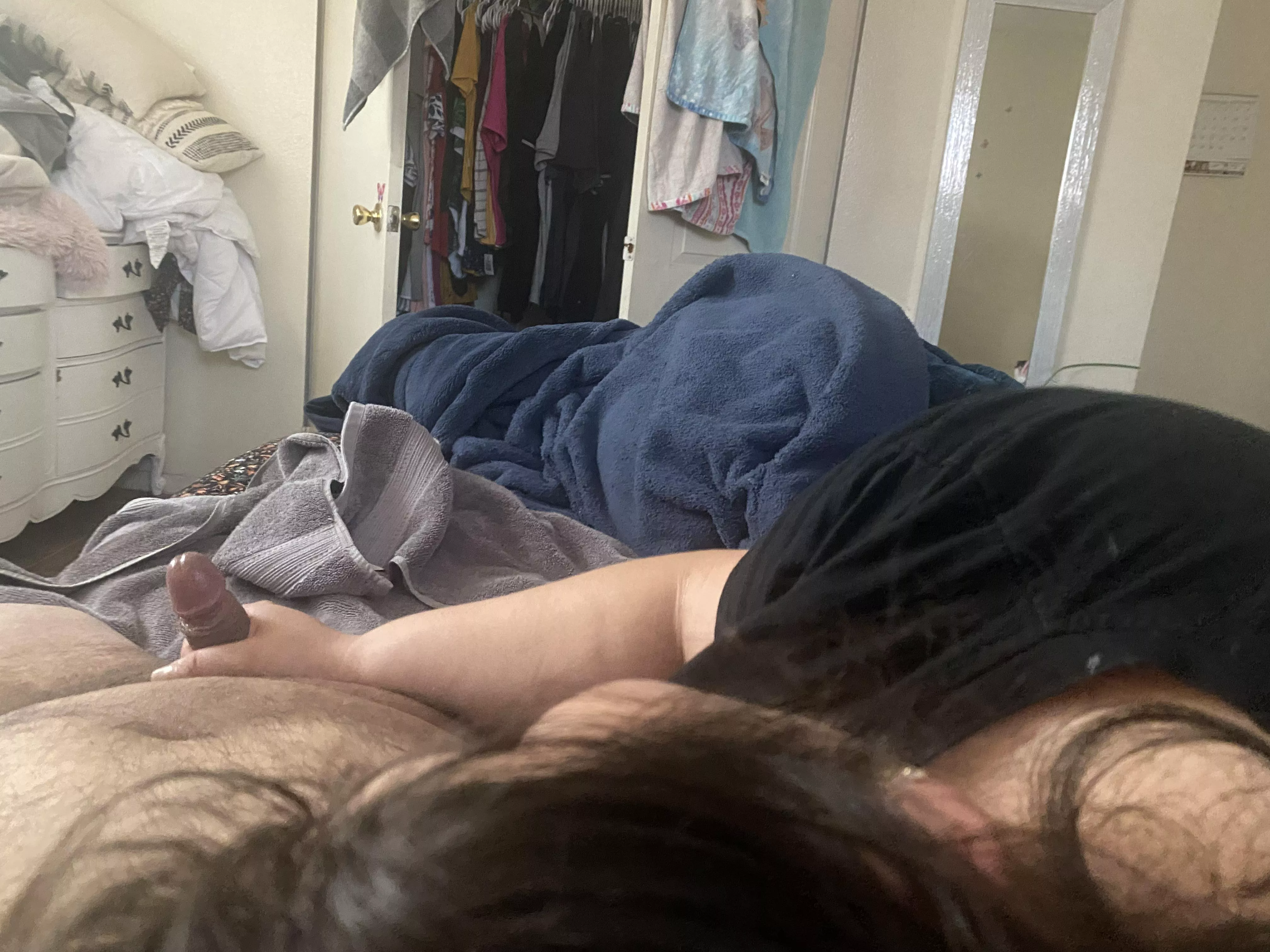 She had to stroke me n make me cum b4 work posted by ThickBaby323