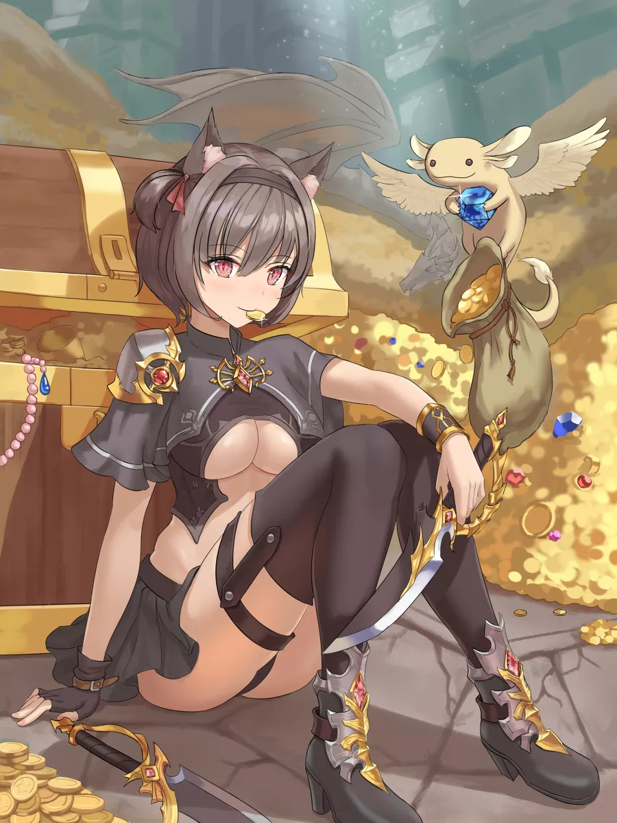 she has just found a treasure and is resting a bit posted by lexi_miasaki