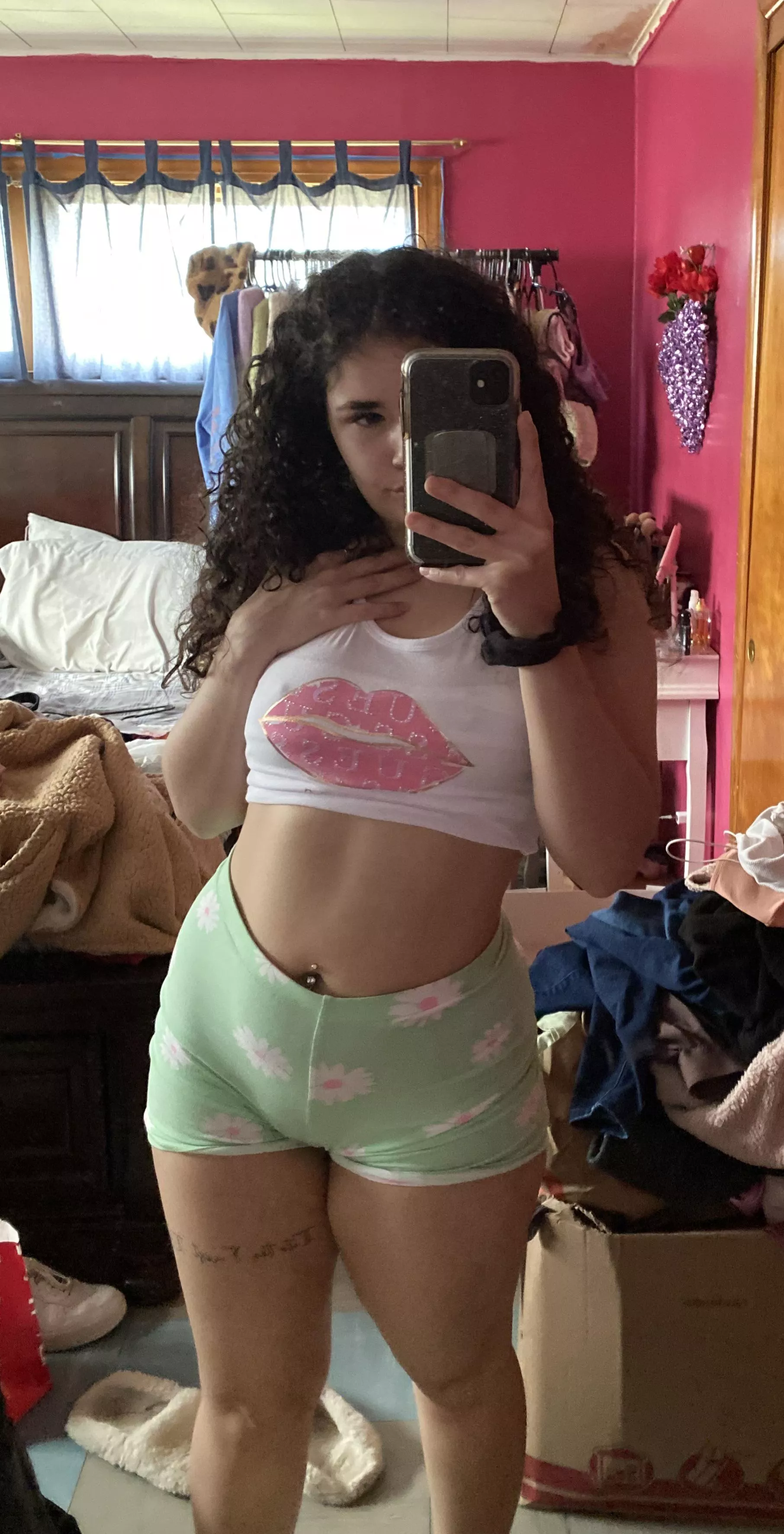 She peeking out 🙈 posted by TheBaddestBabyy