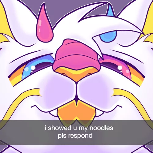 she showed u her noodles !!😿 by catchungie