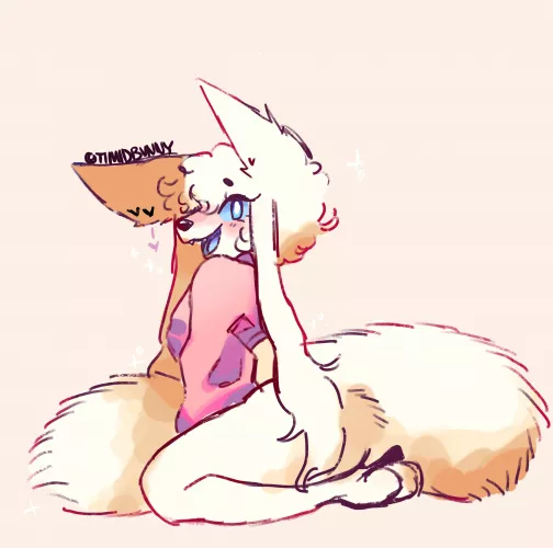 she sitto foxo (Art by me @TIMIDBVNNY) by Timidbvvnny