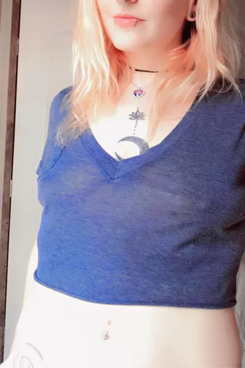 Sheer shirts are the best 💙 by TattedTiddies