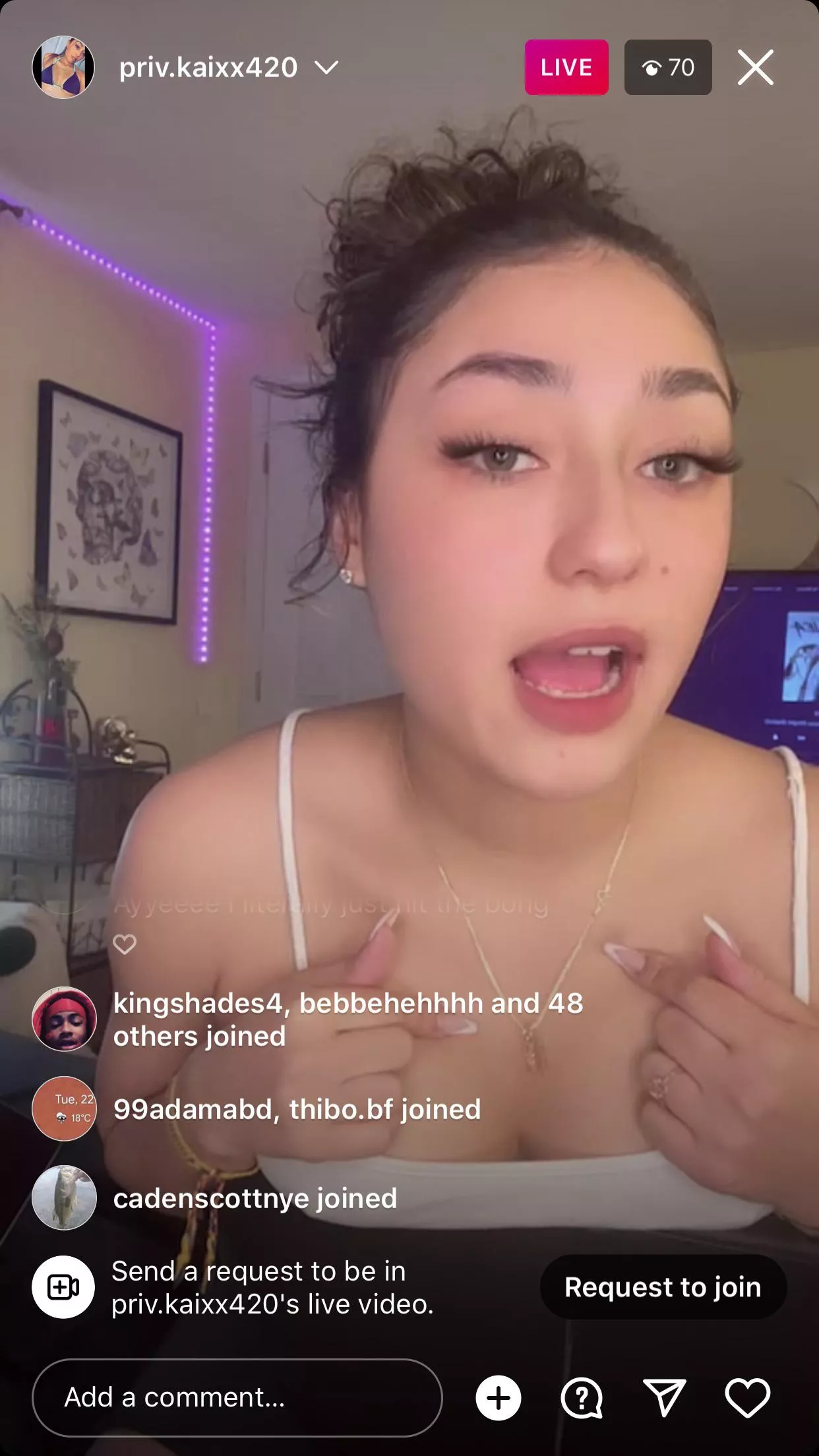 She’s live. Name in photo posted by TomorrowAltruistic