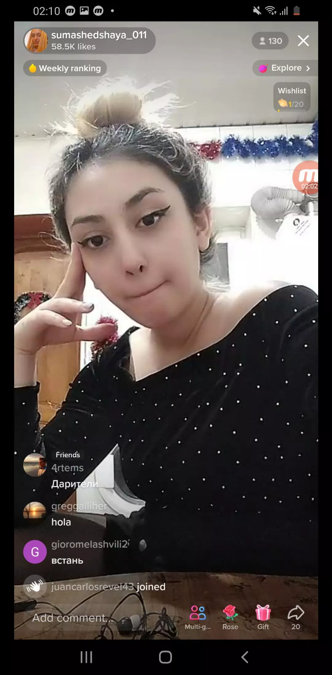 She's taking off skirt and dancing for make up box posted by marco23r