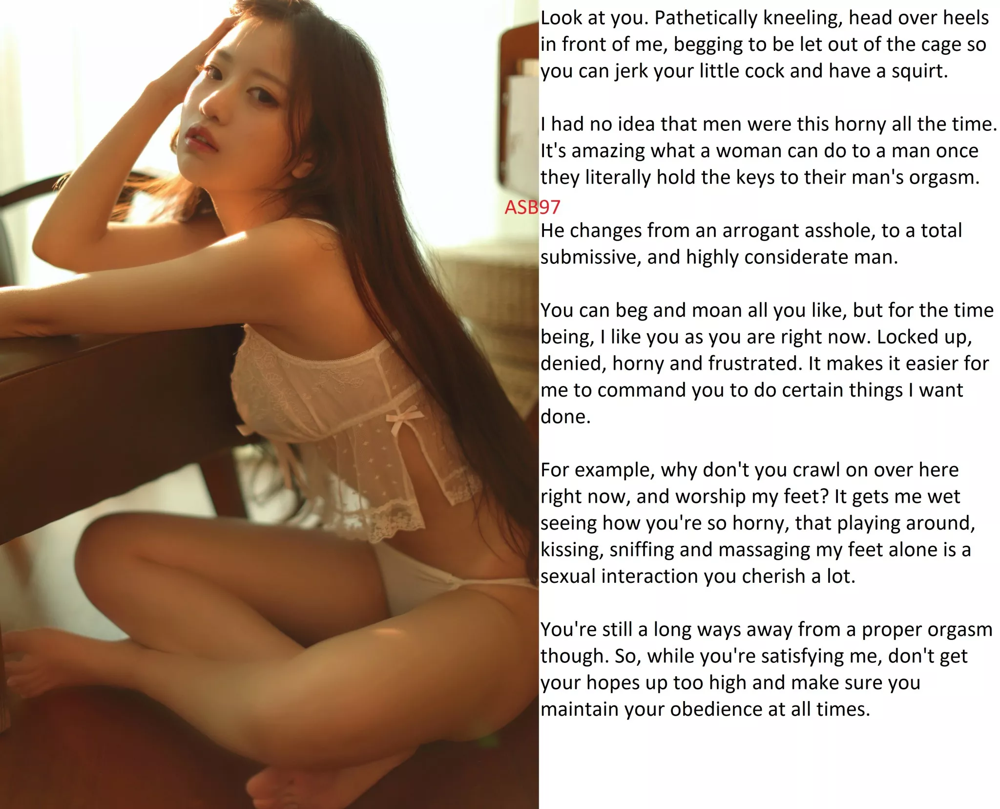 She's thoroughly entertained by your desperation posted by youngasianguy1