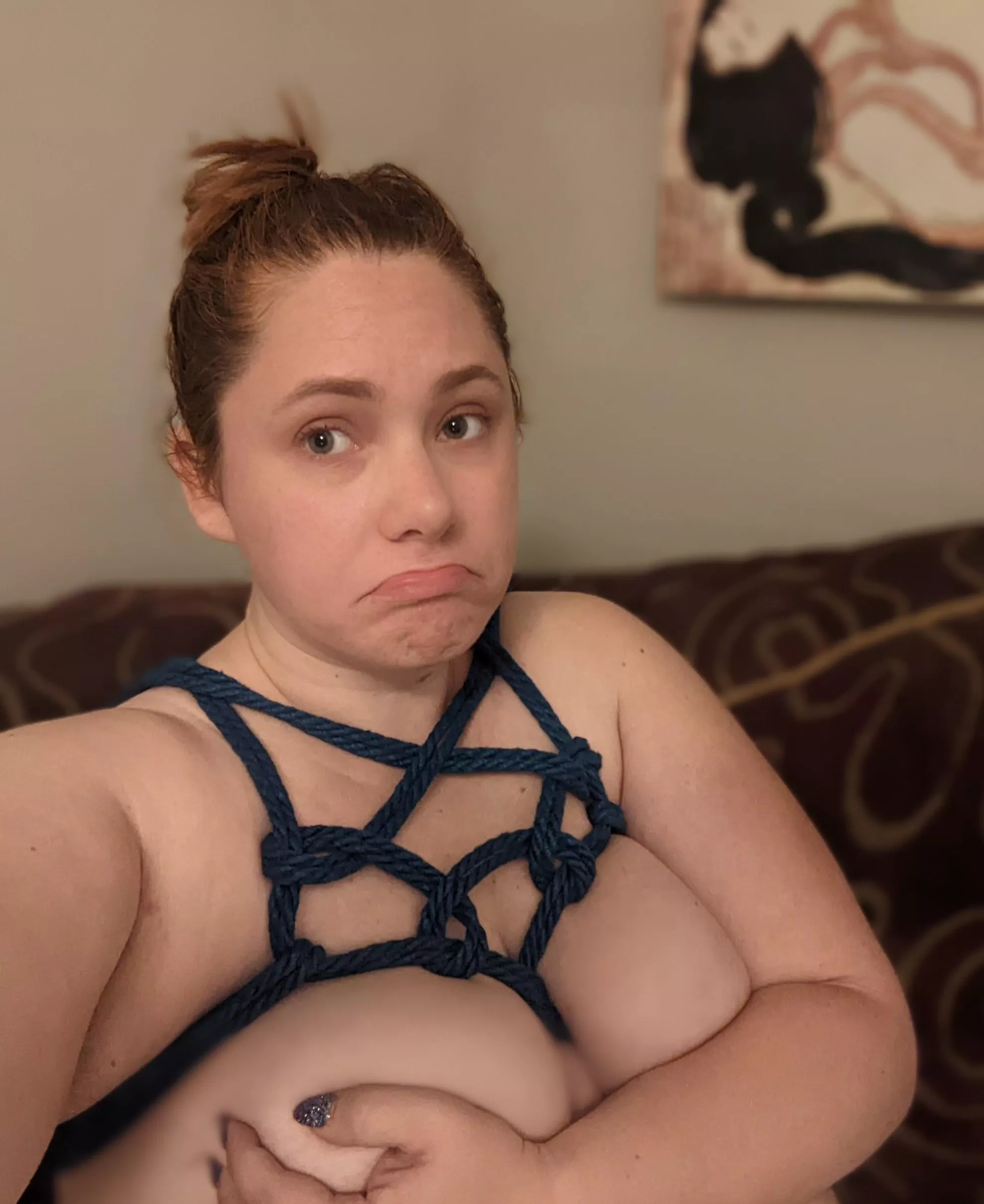 Shibari self-tie pity party for Thick Thursday posted by LocalElitist