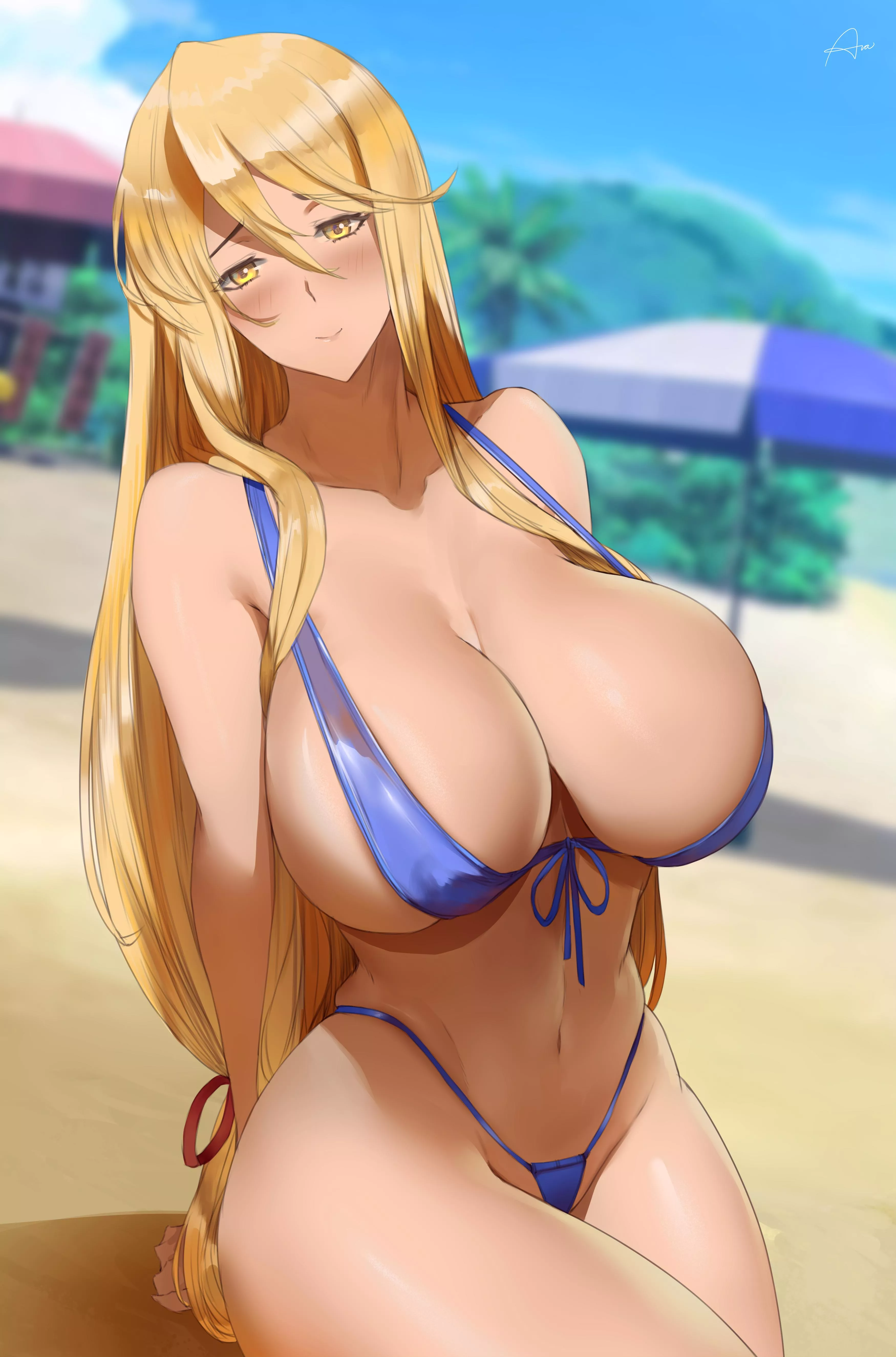 Shizuka Bikini Blush (Araneesama) [Highschool of the Dead ] posted by sequence_string