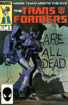 Shockwave Transforms. Also this comic is over 18 years being published in 1985 posted by Emperor_Squidward